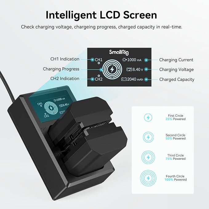 SmallRig Replacement Camera Battery Charger Set - Image 7