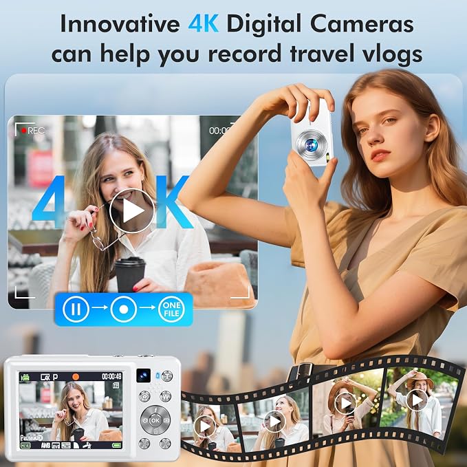 4K Digital Camera, 64MP Autofocus Vlogging Camera - Image 2