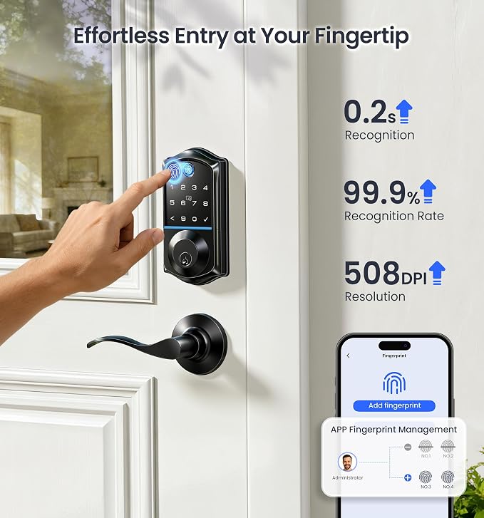 Veise VE017-L Fingerprint Smart Lock - Image 6