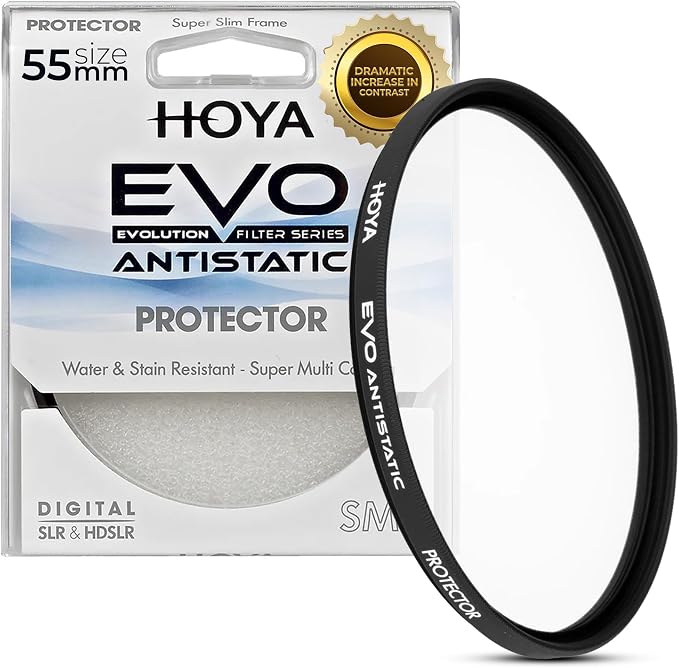Hoya EVO Antistatic 55mm Filter — Premium Optical Glass w/ 16-Layer SMC Lens by HOYA