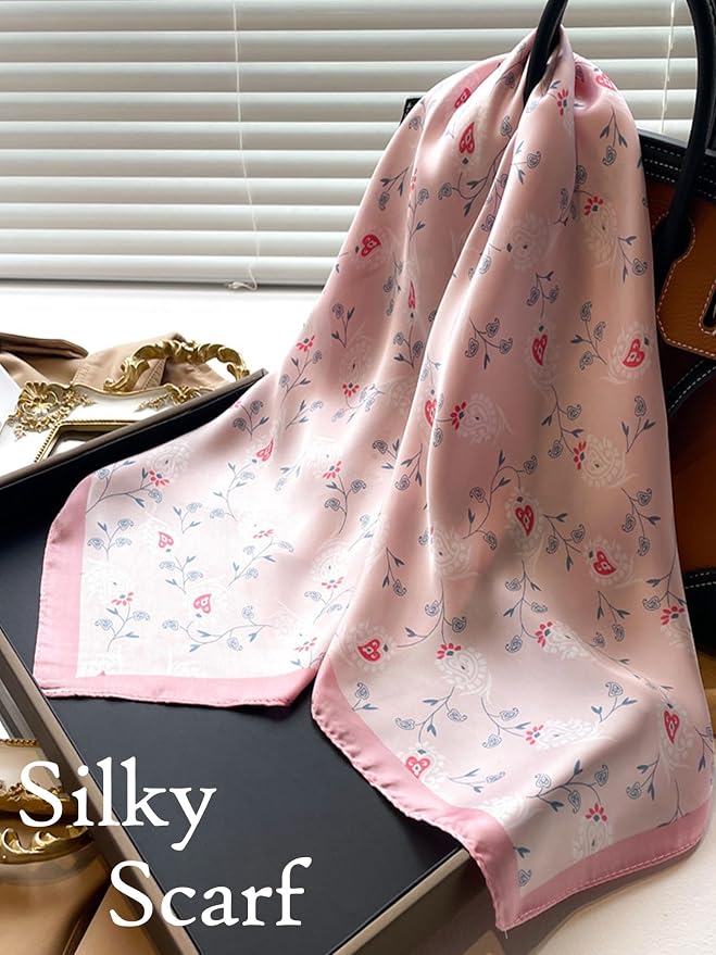 Silky Scarf for Women Lightweight Satin Bandanas Neck Hair Wrap For Sleeping - Image 4