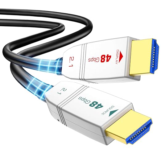 8K Fiber Optic HDMI Cable 25FT, 48Gbps Ultra High Speed HDMI 2.1 Cable by FeizLink