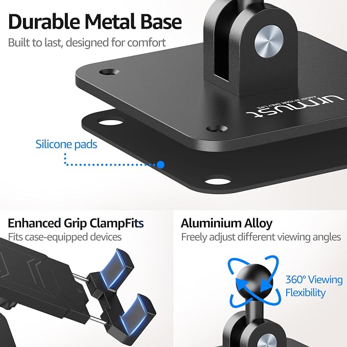 Urmust Universal Tablet Wall Mount Holder, 360° Adjustable, - Image 6