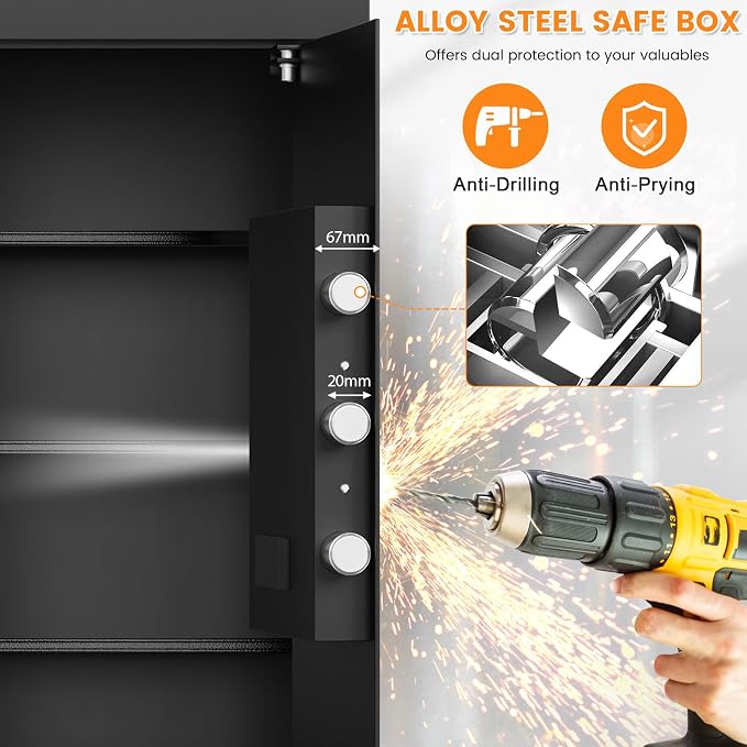 6.0 Cu Ft Large Safe Box for Home Use, 27.6"H Heavy Duty Home Safe - Image 3