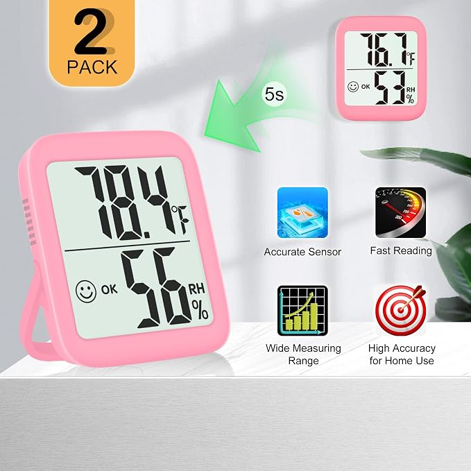 Antonki 2 Pack Room Thermometer - Image 6