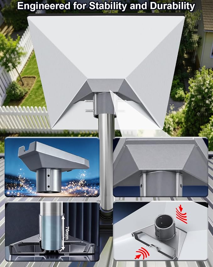 Starlink Standard Gen 3/4/4X Pipe Adapter Mount, Secure Pole Mount Kit - Image 7