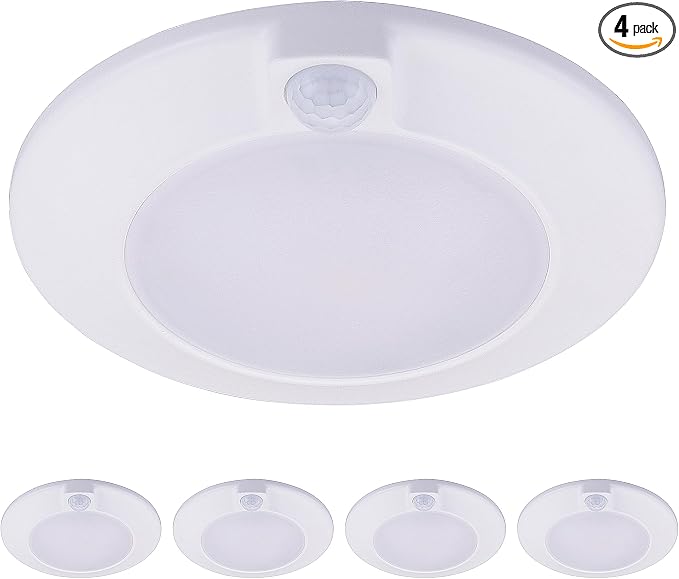 CLOUDY BAY Motion Sensor Ceiling Light Indoor, 120V CRI90 10W 5000K Bright Day by CLOUDYBAY