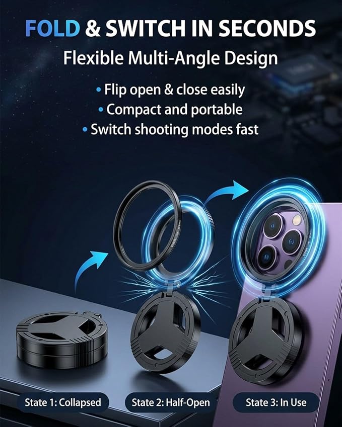 Anti-Glare Magnetic Phone Filter 2-in-1 Magnetic Cpl & Star Filter Lens - Image 2