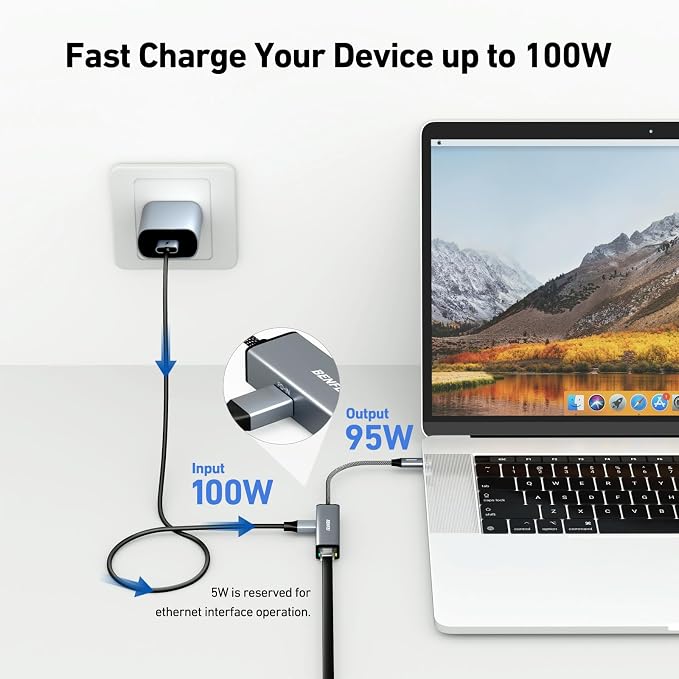 BENFEI USB-C to Ethernet Gigabit Adapter - Image 3