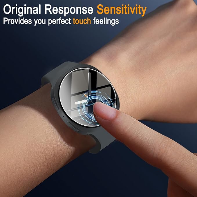 SiHPuoy 4 Pack for Samsung Galaxy Watch 8 Screen Protector 44mm Tempered Glass - Image 4