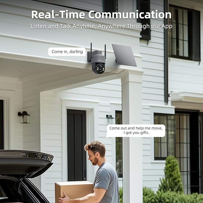 Techage 4G LTE Cellular Solar Security Camera Wireless Outdoor, 2.5K NO WiFi - Image 9