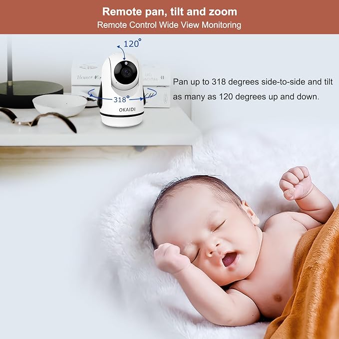 OKAIDI Baby Monitor No WiFi, 1000ft Baby Monitor - Image 7