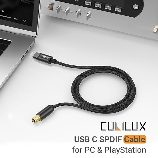 Cubilux USB C to TOSLINK Optical Audio Cable, Unidirectional Type C to SPDIF - Image 2
