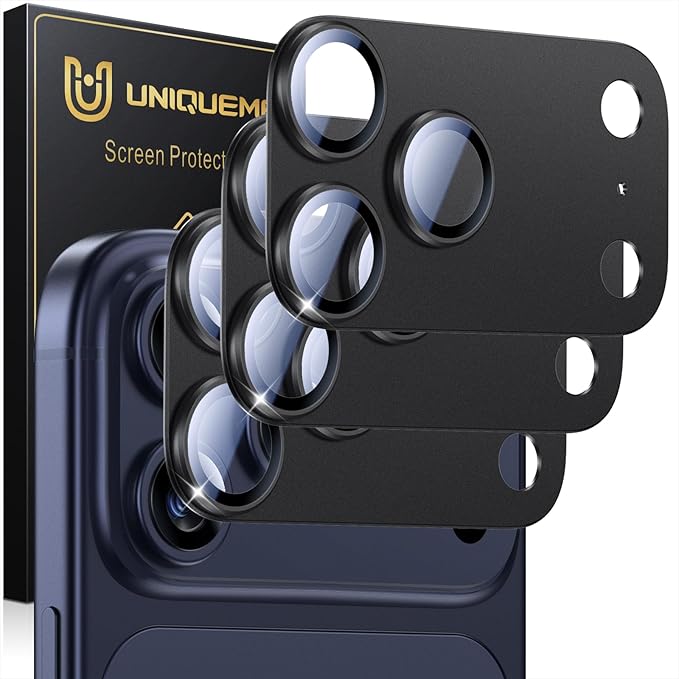 UniqueMe for 3 Pack iPhone 17 Pro Camera Lens Protector by UniqueMe