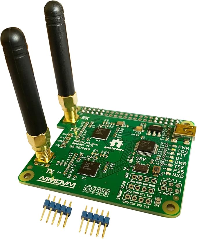 MMDVM Duplex Hotspot Module Dual Hat V1.5.2 Support P25 DMR YSF NXDN DMR Slot 1 by GOOZEEZOO