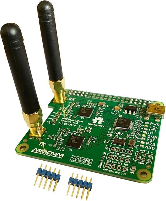 MMDVM Duplex Hotspot Module Dual Hat V1.5.2 Support P25 DMR YSF NXDN DMR Slot 1 by GOOZEEZOO