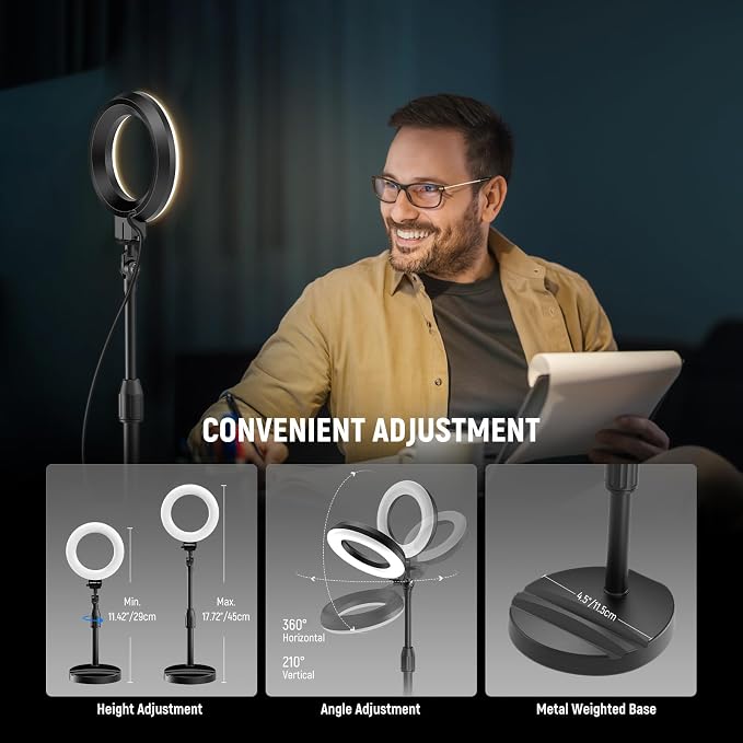 NEEWER Basics 5"/13cm Desk Ring Light - Image 6
