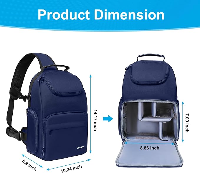 MOSISO Camera Sling Bag, DSLR/SLR/Mirrorless Camera Case Crossbody Photography - Image 3