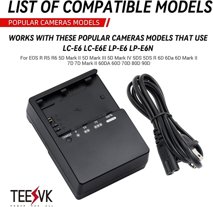 LP-E6 Battery Quick Charger for Canon: Compatible - Image 6