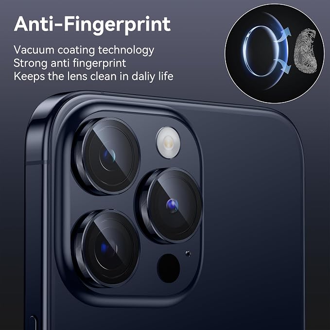 WSKEN for iPhone 15 Pro/iPhone 15 Pro Max Camera Lens Protector, Shatterproof - Image 4