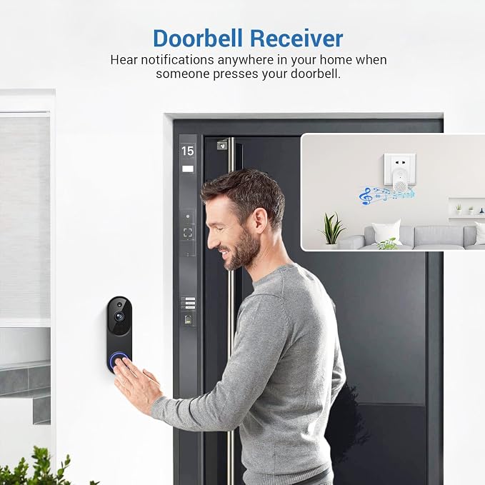 1080P Wireless Video Doorbell Camera, AI Human Detection - Image 9