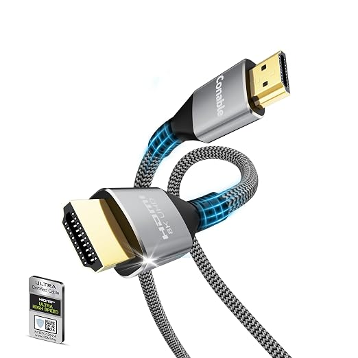 8K HDMI 2.1 Cable 5 FT, Real Certified 48Gbps Ultra High Speed HDMI® Cable by Conable