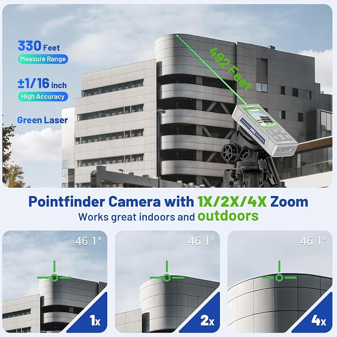 Huepar Pro Laser Measuring Tool, 330Ft Outdoor Laser Measure - Image 2