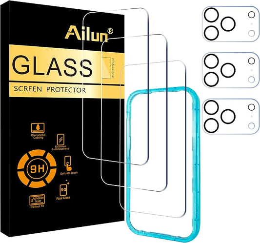 Ailun 3 Pack Screen Protector for iPhone 17 Pro + 3 Pack Camera Lens Protector by Ailun