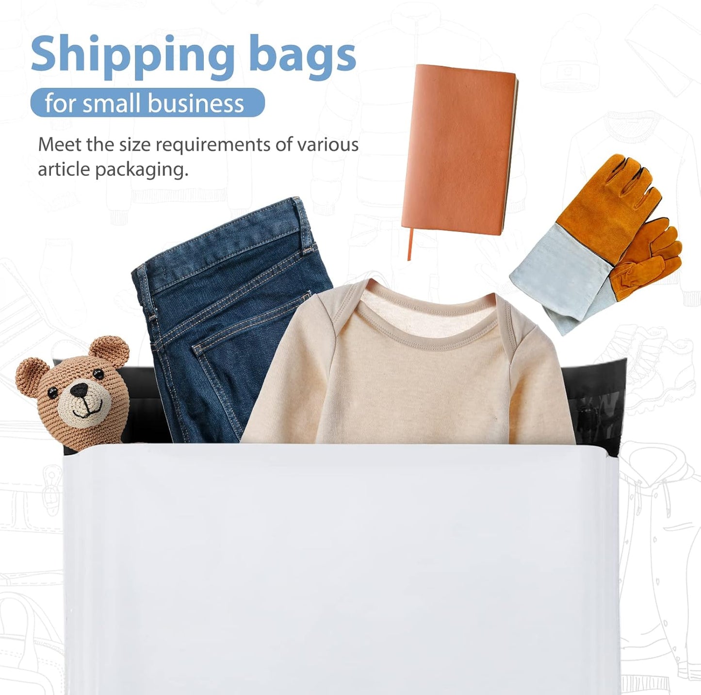Metronic Poly Mailers 24x24 300 Pcs Large Shipping Bags for Clothing White Packaging Bags Strong Self Seal Adhesive Shipping Envelopes for Small Business Tear-resistant Mailing Bags Mailing Envelopes
