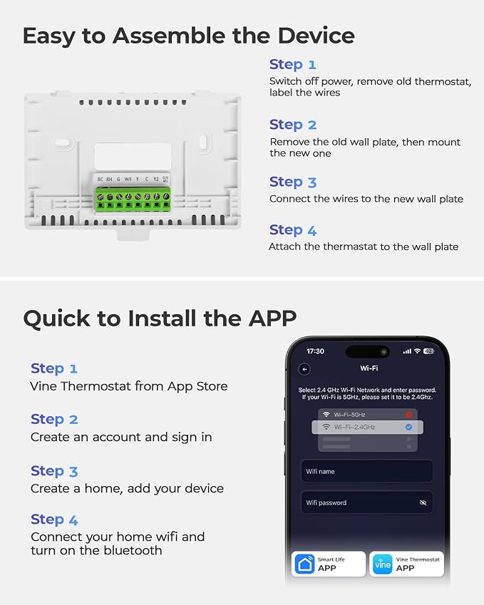 Vine Smart Thermostat for House - Image 7