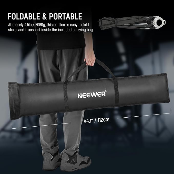 NEEWER Parabolic Softbox Kit, 47.2" Bowens Mount Soft Box - Image 7