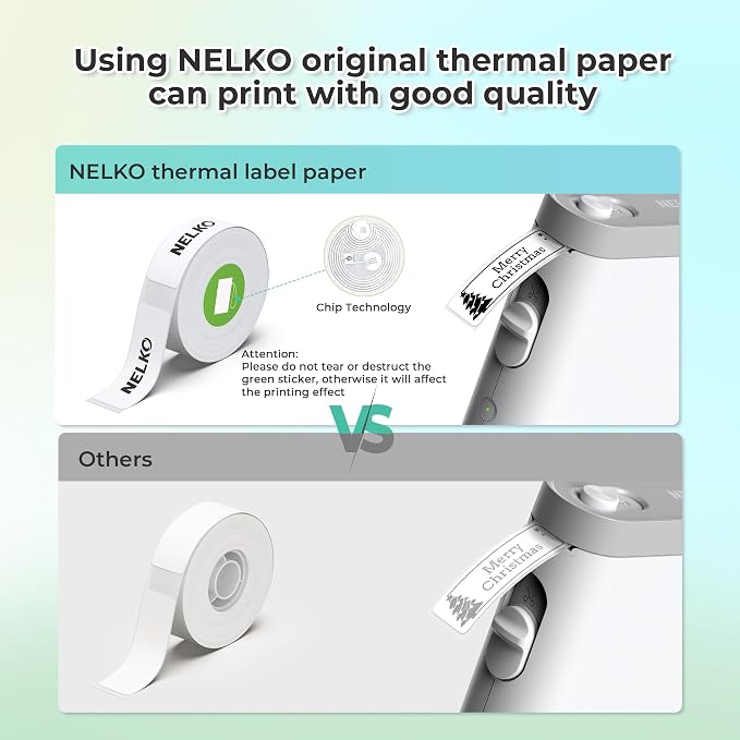 Nelko Label Maker Machine with Tape, P21 Bluetooth Label Printer, Wireless Mini - Image 9