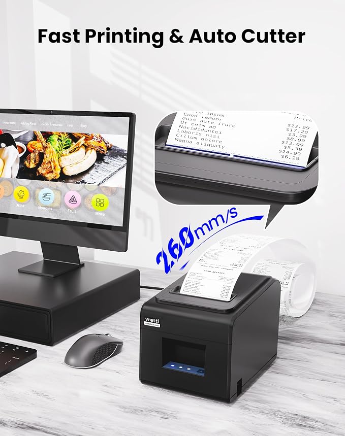 vretti Thermal Receipt Printer, Not Support - Image 3