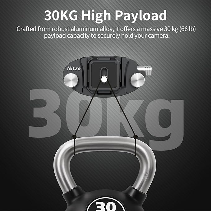 Nitze Camera Clip with Arca-Type Plate, Metal Capture Clip with Magnetic - Image 3