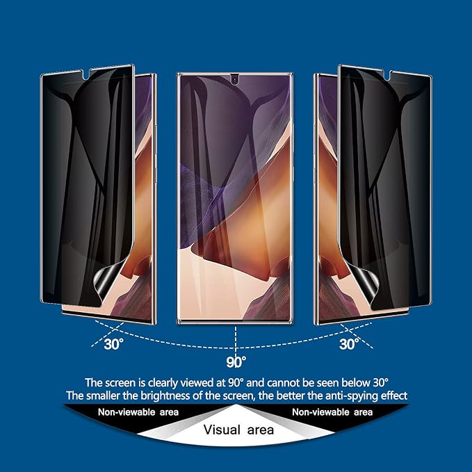 LYWHL Anti-Spy Black Full Adhesive Flexible Film + Camera Lens Glass Protector - Image 2