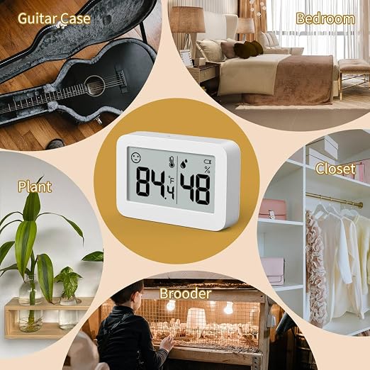 DOOMAY 2-Pack Mini Hygrometer Indoor Thermometer, Humidity Gauge - Image 3