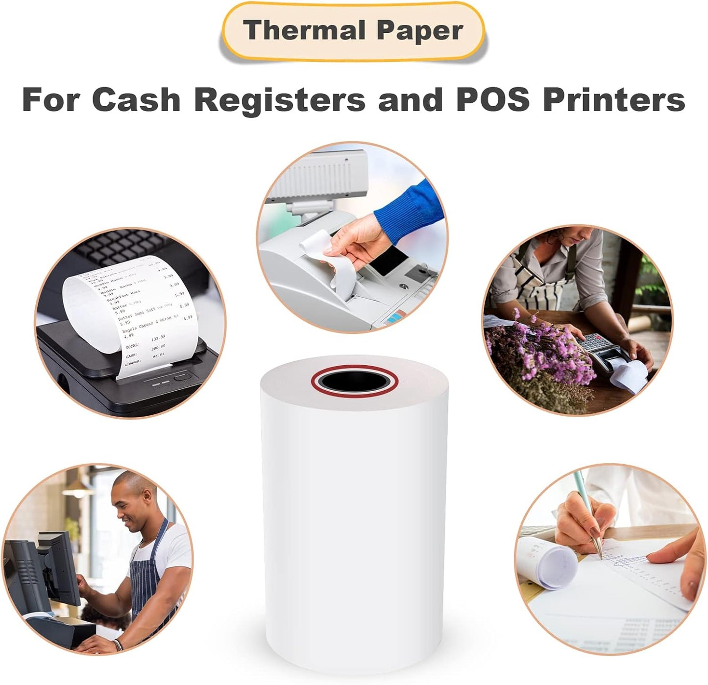 MFLABEL® 1500 Rolls 2 1/4" x 85' Thermal Paper Cash Register POS Receipt Paper