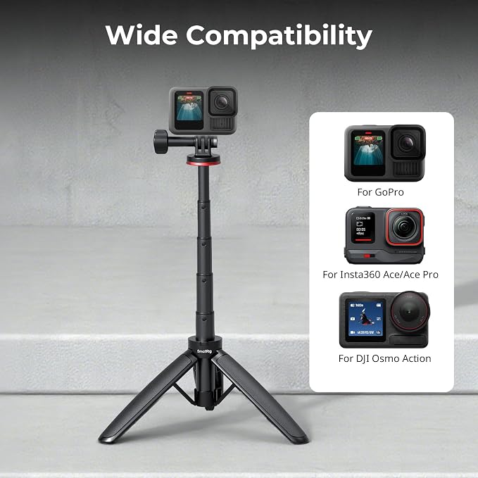 SMALLRIG Portable Action Camera Tripod in Carabiner Shape, 6.5-13.6in - Image 4