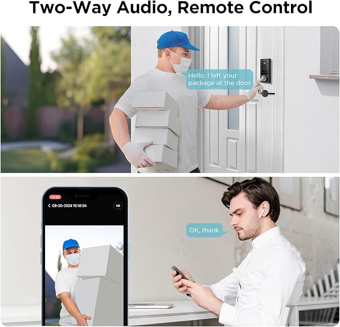 TCL D1 Max Security Video Smart Lock, 3-in-1 2K Camera, Doorbell & Fingerprint - Image 5