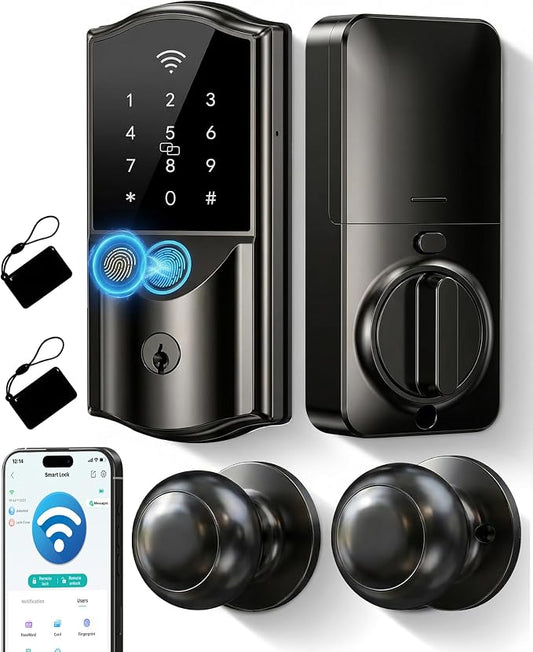 Built-in WiFi Smart Lock with 2 Knobs by Unknown