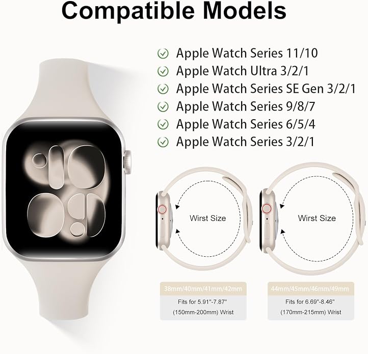 6 Pack Thin Bands Compatible - Image 2