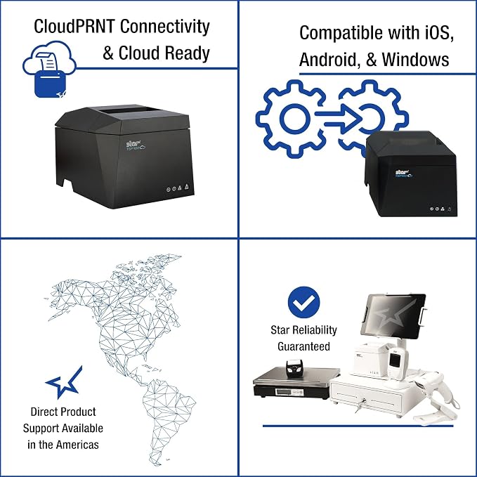 Star Micronics TSP143IVUW Wi-Fi/USB-C/Ethernet Thermal Receipt Printer - Image 2