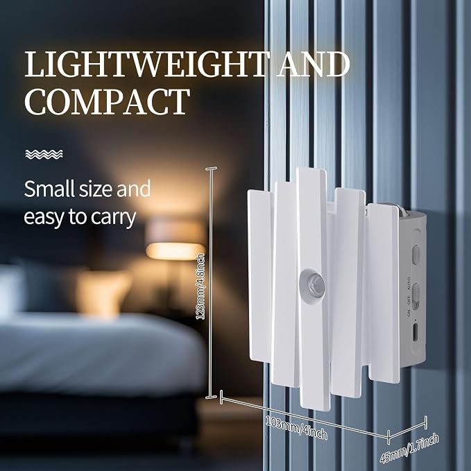 Rechargeable Motion Sensor Night Light, Magnetic RGB Color Changing LED Ambient - Image 8