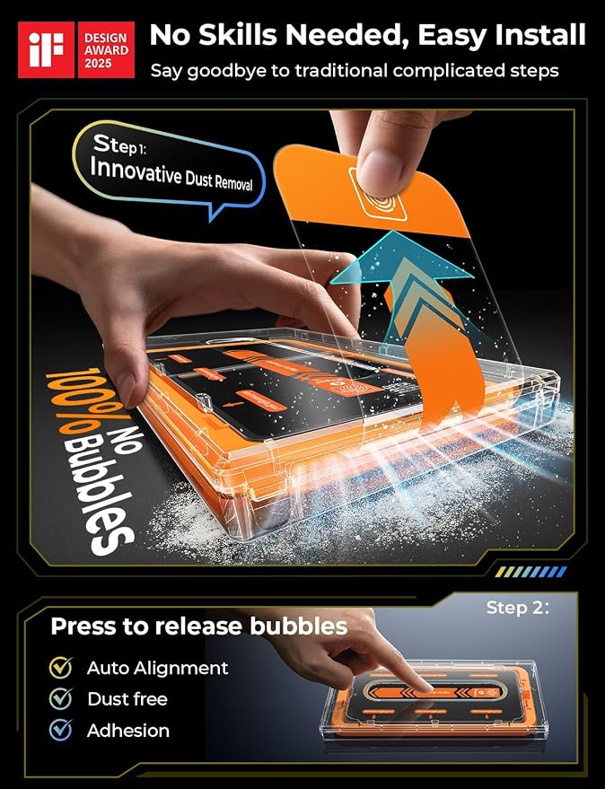 MRGLAS 2+2 Packs for Samsung Galaxy S25 Ultra Privacy Screen Protector 6.9'' - Image 2