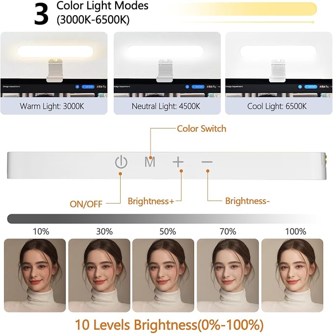 yAyusi Dual-lamp Video Conference Lighting, LED Streaming Light - Image 4