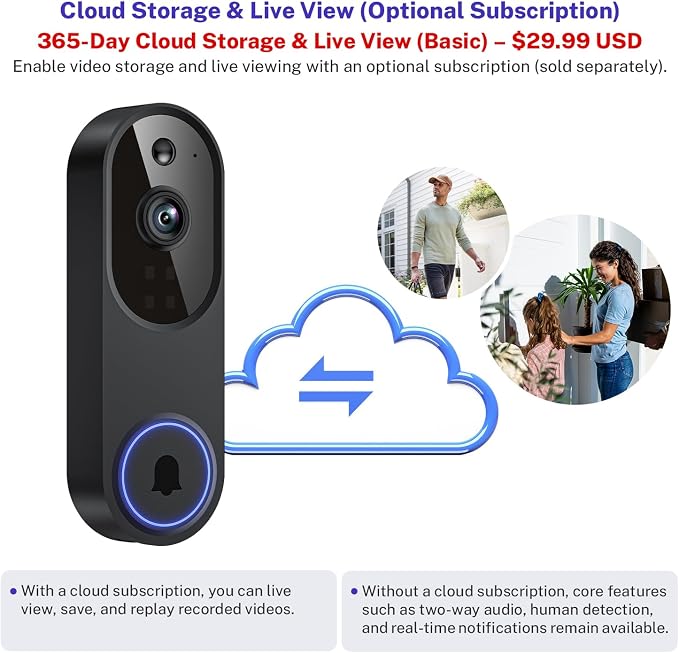 1080p Smart Wi-Fi Doorbell Camera - Image 6