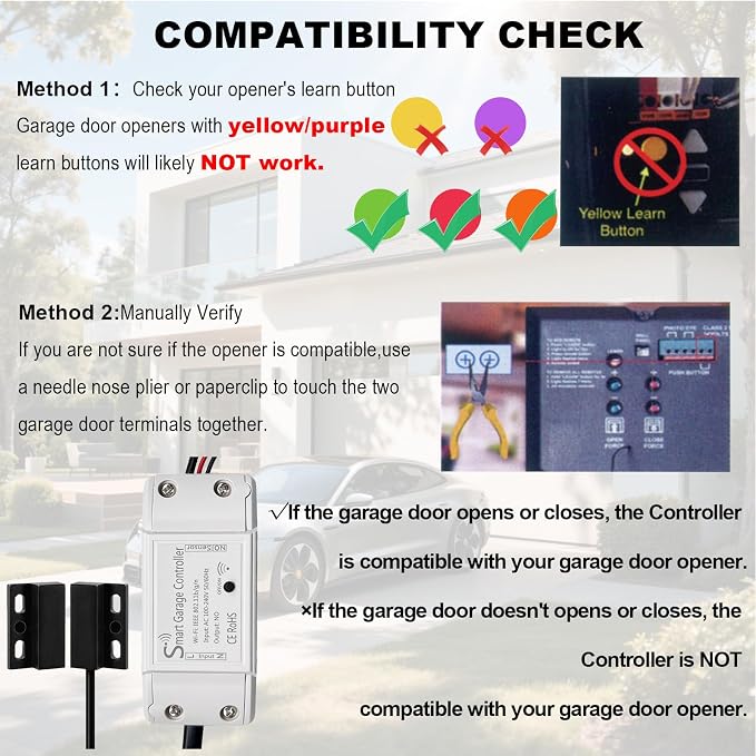 Smart Garage Door Opener Smart WiFi Garage Controller Garage Door Opener - Image 2