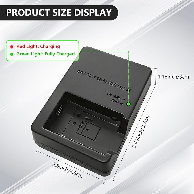MH-32 MH32 Battery Charger for Nikon EN-EL25 ENEL25 EN-EL25a Battery Compatible - Image 3