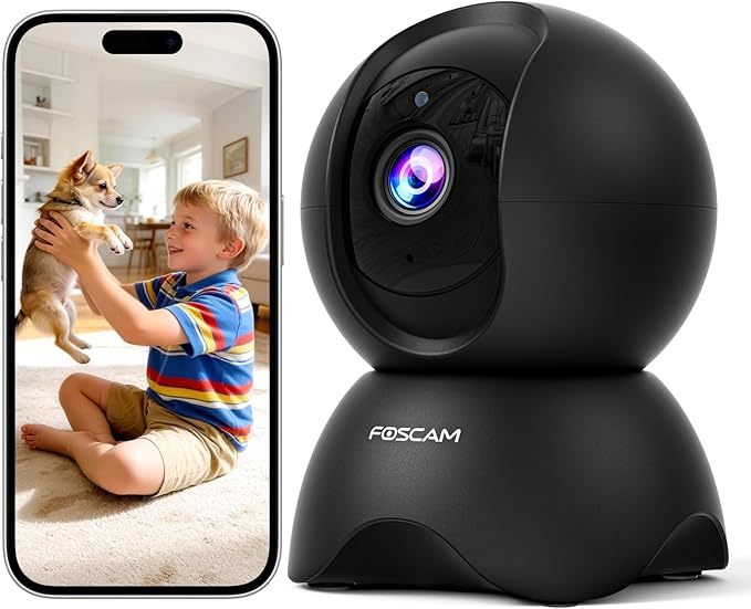 FOSCAM 3K Security Camera Indoor, 360° PTZ Baby & Pet Monitoring by Foscam