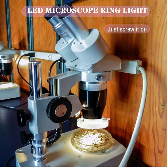 TreochtFUN Microscope 144 Led Ring Light Adjustable Illuminator, Microscope - Image 7